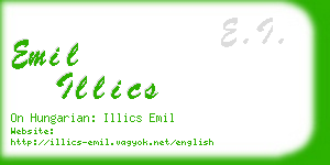 emil illics business card